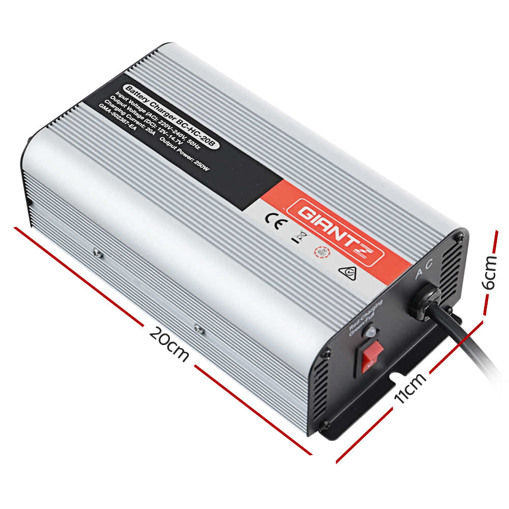 DS NA 12V Car Battery Charger Inverter 20 Amp ATV 4WD Boat Caravan Motorcycle