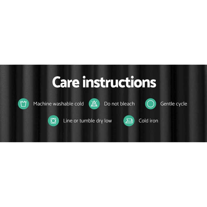 DS NA Artiss 2X Blockout Curtains Blackout Window Curtain Eyelet 240x230cm Black