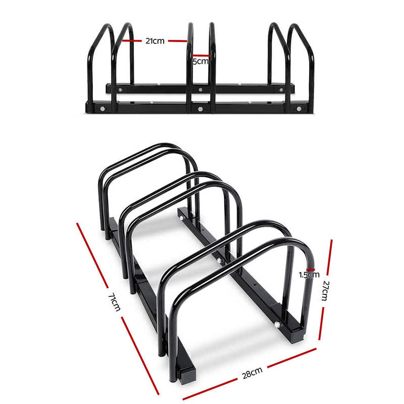 DS NA Weisshorn 3 Bike Stand Floor Bicycle Storage Black