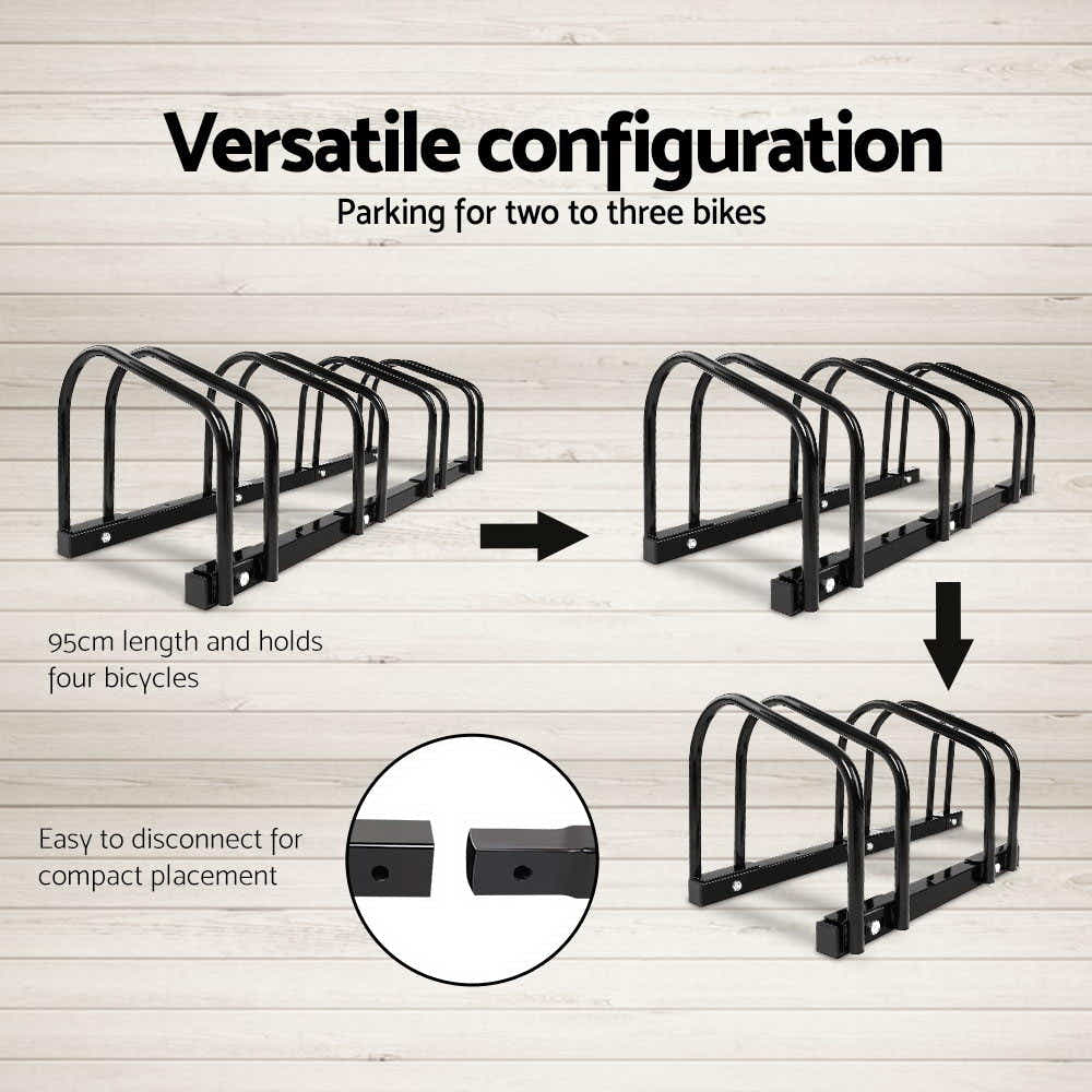 DS NA Weisshorn 4 Bike Stand Floor Bicycle Storage Black