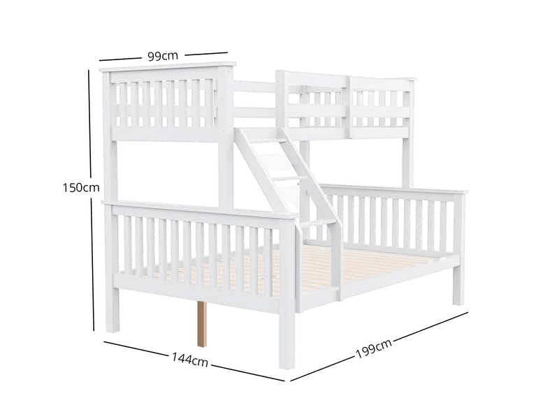 Enkel Triple Bunk Bed White