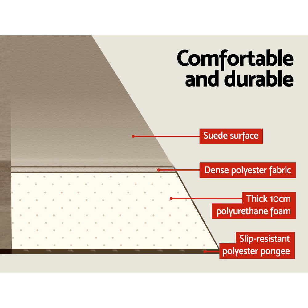 DS NA Weisshorn Double Size Self Inflating Mattress Mat 10CM Thick Coffee