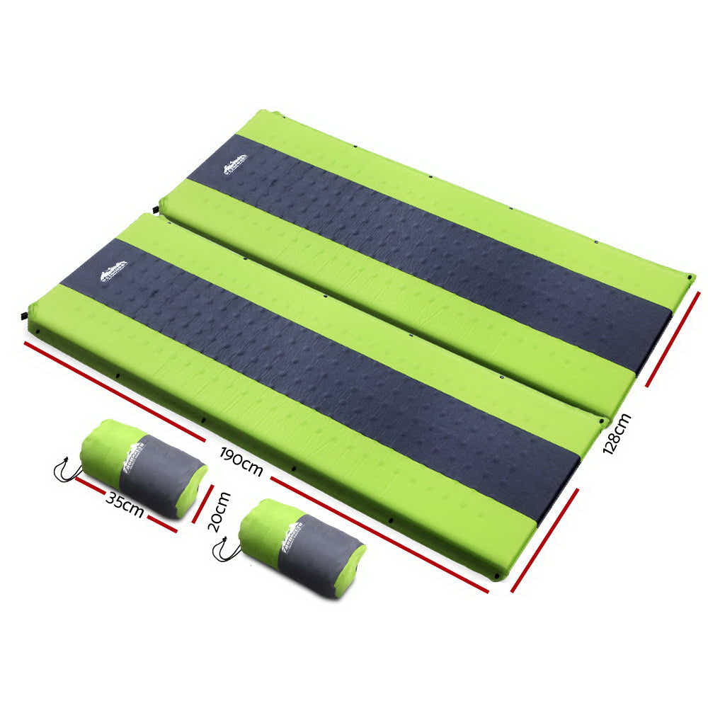 DS NA Self Inflating Mattress Camping Sleeping Mat Air Bed Pad Double Green