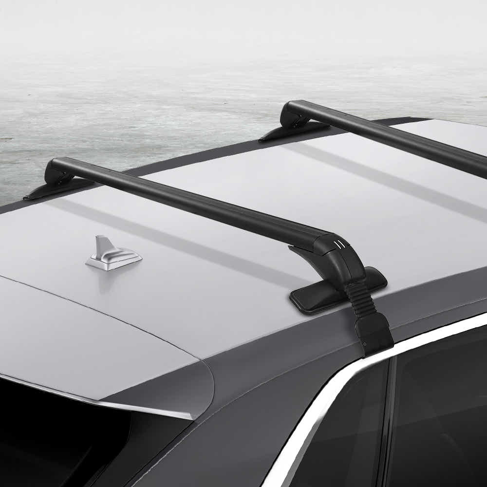 Universal Car Roof Rack Cross Bars 90cm Aluminium Adjustable Lockable 45kg
