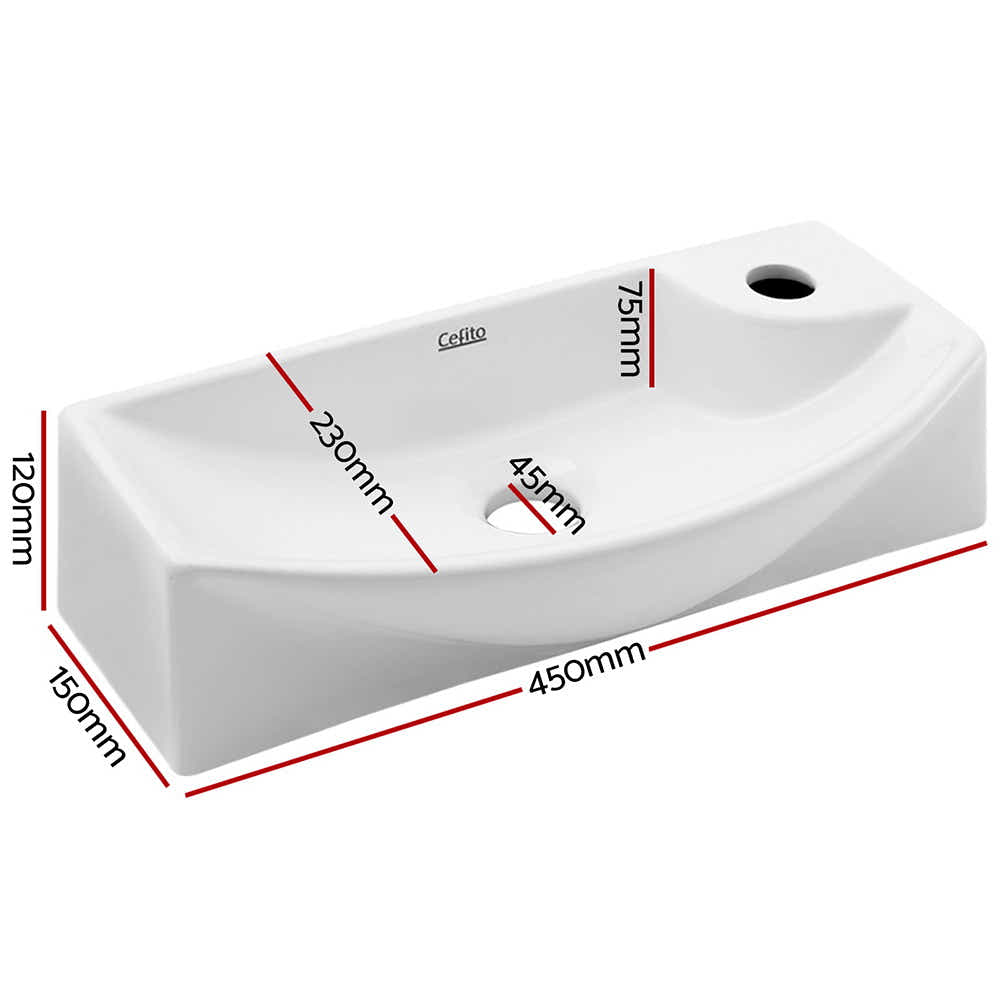 DS NA Cefito Ceramic Basin 46cm X15cm