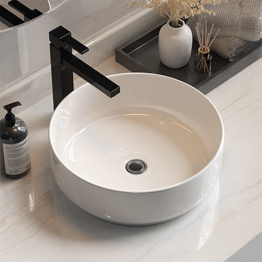 DS NA Cefito Bathroom Basin Ceramic Vanity Basin Above Counter White Hand Wash