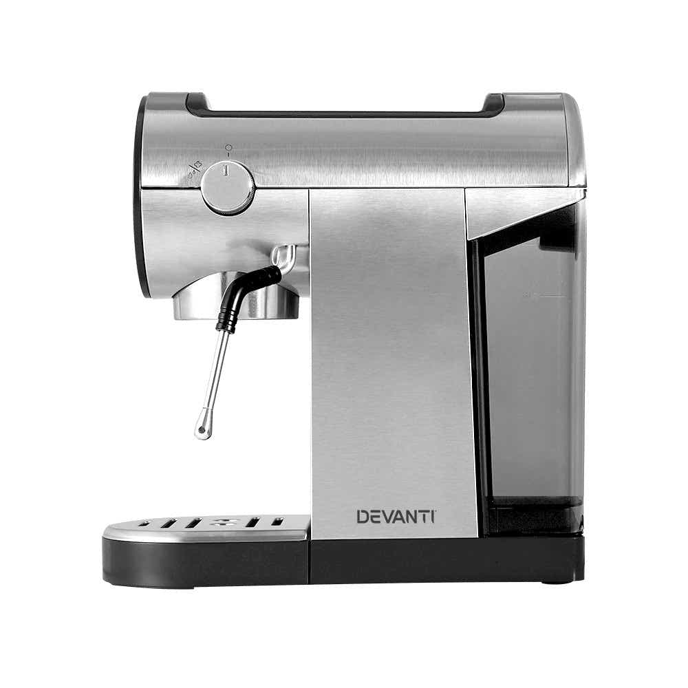 Devanti Coffee Machine Espresso Maker 20 Bar Milk Cappuccino Latte Cafe