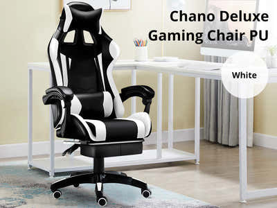 Chano Deluxe Gaming Chair PU White