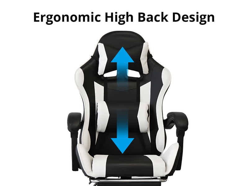 Chano Deluxe Gaming Chair PU White
