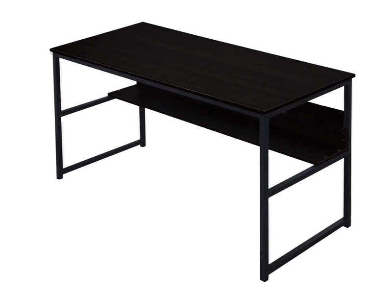 Coelsh Computer Desk with Bookshelf Black