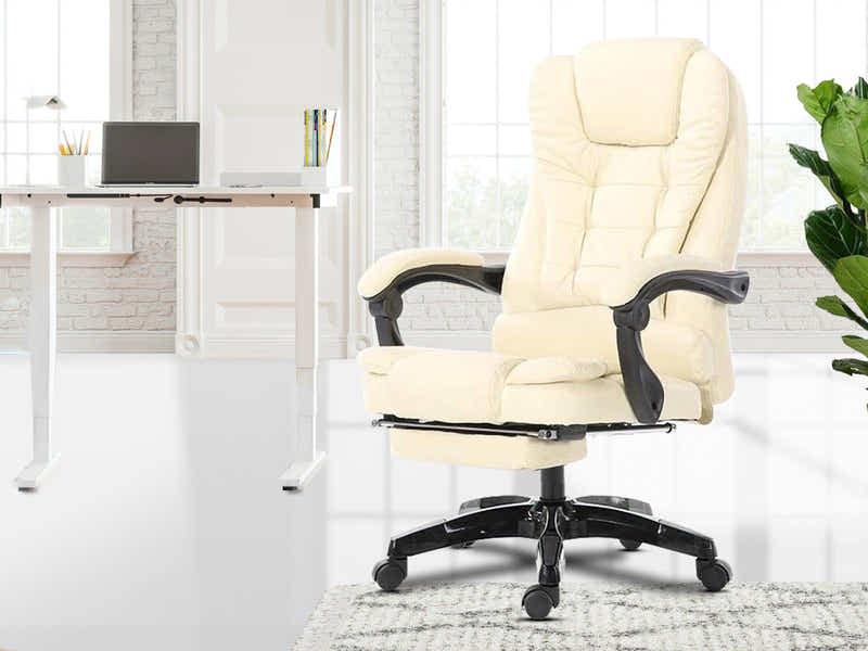 Elenor Massage Office Chair PU Beige