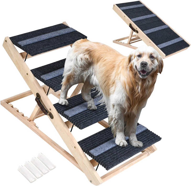 DS BS 2-in-1 Adjustable Pet Ramp and Dog Stairs