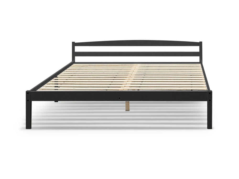 Wayford Bed Frame Black - & Euro Top Mattress B34 - Queen