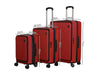 3-piece Front Open Luggage Set - Wine Red