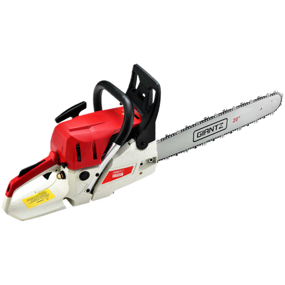 DS NA 62CC Chainsaw Commercial Petrol 20" Bar E-Start 20 Bar Pruning Chain Saw
