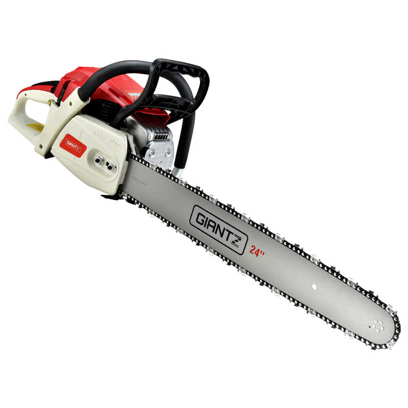 DS NA Giantz 88cc Commercial Petrol Chainsaw E-Start 24 Bar Pruning Chain Saw