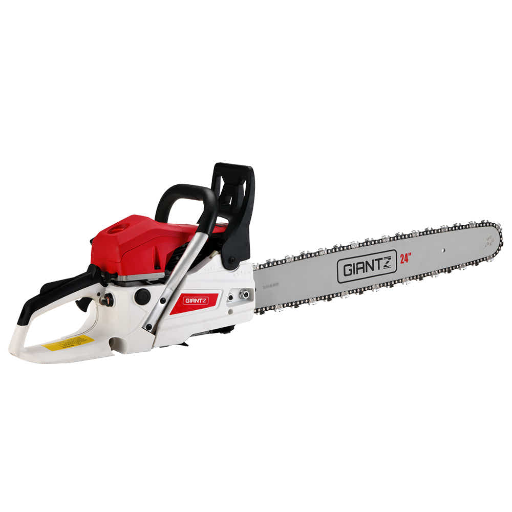 DS NA 62cc Chainsaw Petrol Commercial 24" Bar E-Start Tree Chain Saw 5.2HP
