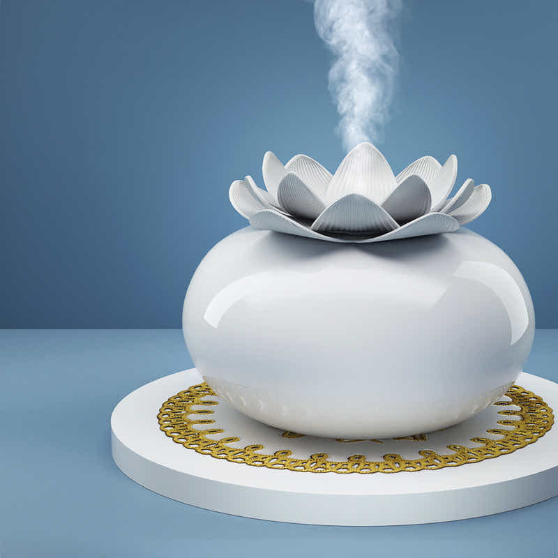 Aromatherapy Diffuser Aroma Ceramic Essential Oils Air Humidifier Lotus