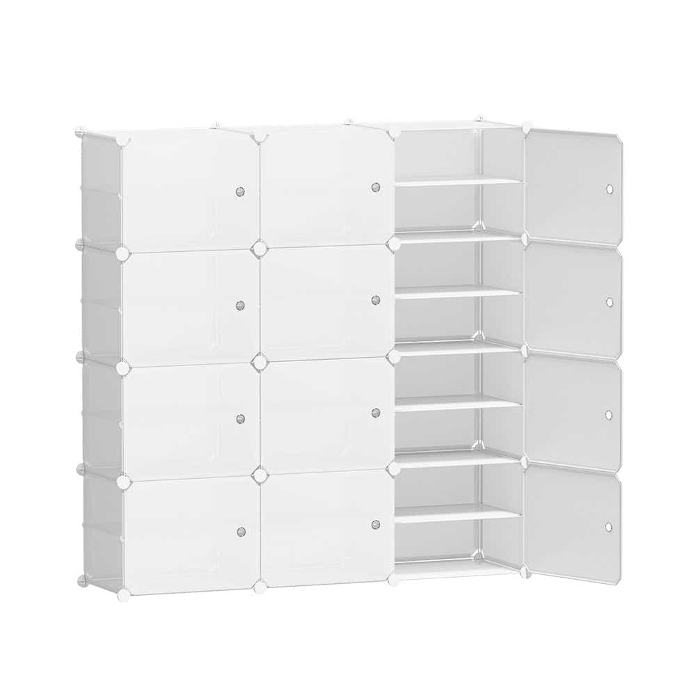 DS NA Artiss DIY Shoe Box Shoe Cabinet White Storage Portable Organiser Stand