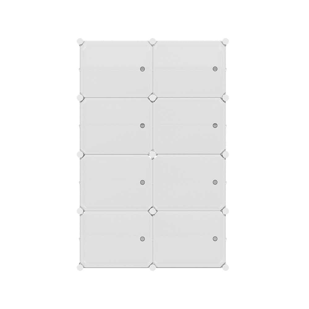 DS NA Artiss Shoe Cabinet DIY Storage Shoe Box White Portable Organiser Stand