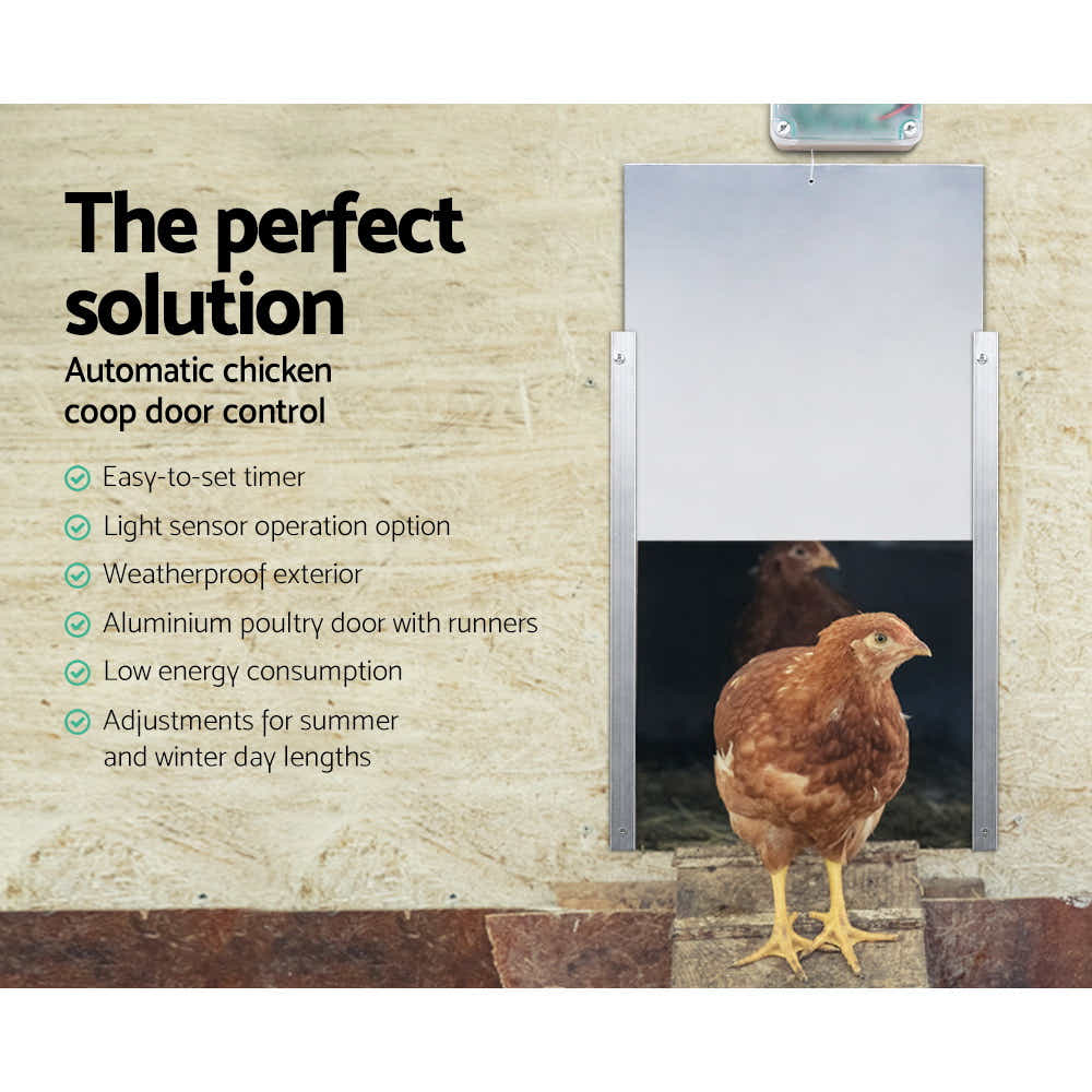 DS NA Giantz Automatic Chicken Coop Door Opener Cage Closer