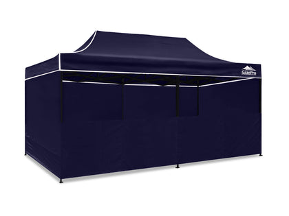 DS Gazebo C Silver coated roof 3x6m Navy