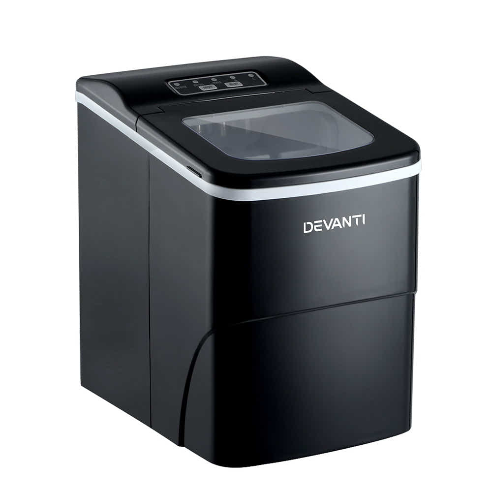 DS NA Portable Ice Cube Maker Machine 2L Home Bar Benchtop Easy Quick Black
