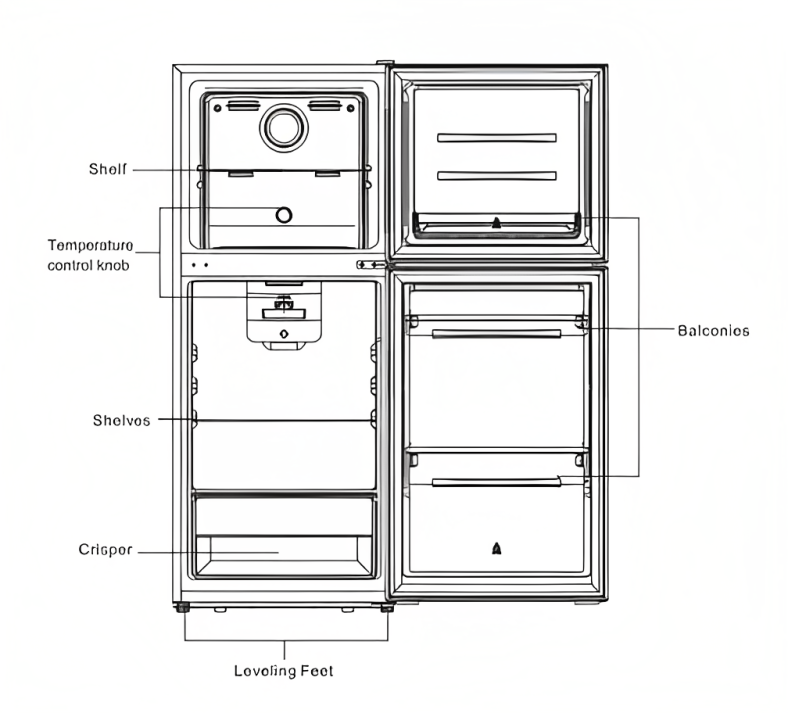 Imprasio 181L Top Mount Fridge Freezer IMTMF181