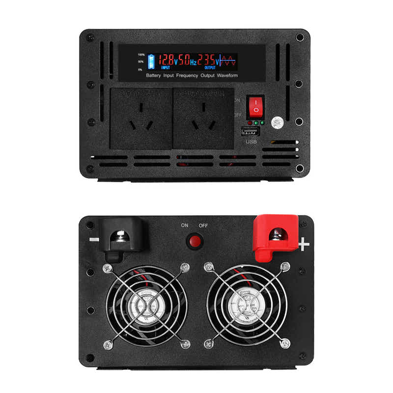 Power Inverter 12V to 240V 2500W/5000W Pure Sine Wave Camping Car Boat