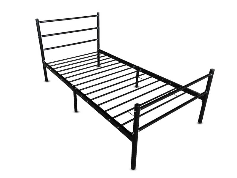 Sol Metal Bed Frame Black - King Single
