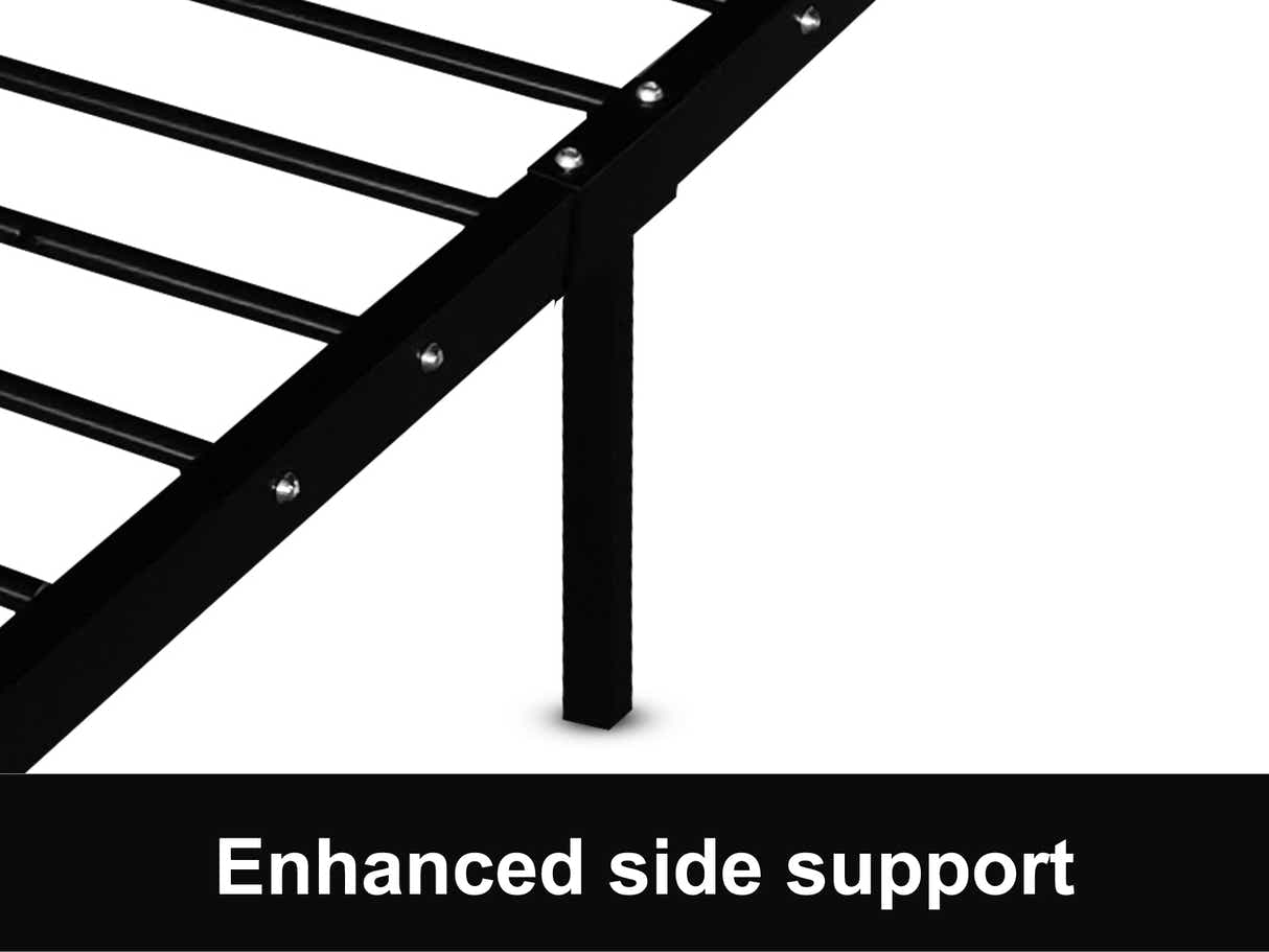 Sol Metal Bed Frame Black - King Single