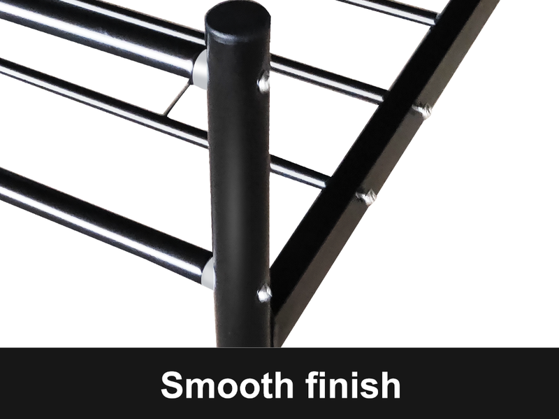 Sol Metal Bed Frame Black & Bon21 Mattress - King Single