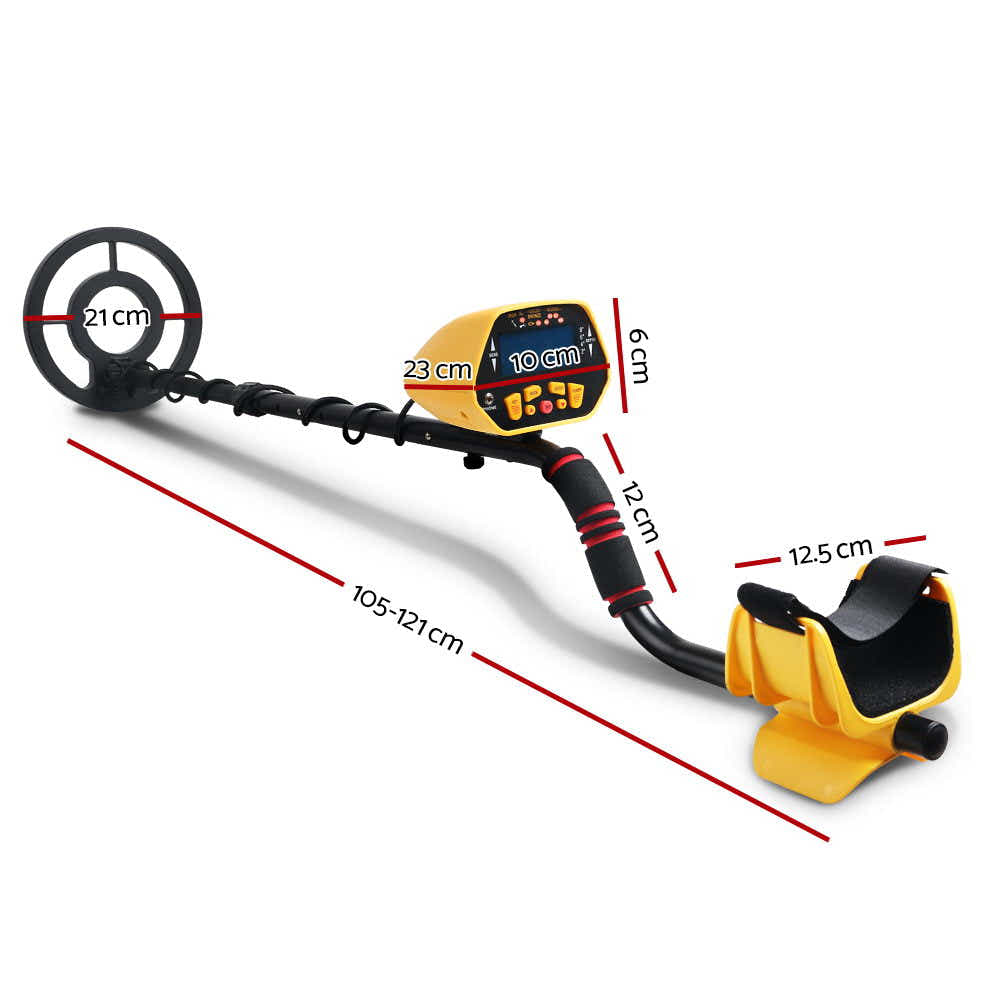 DS NA LCD Screen Metal Detector with Headphones - Yellow