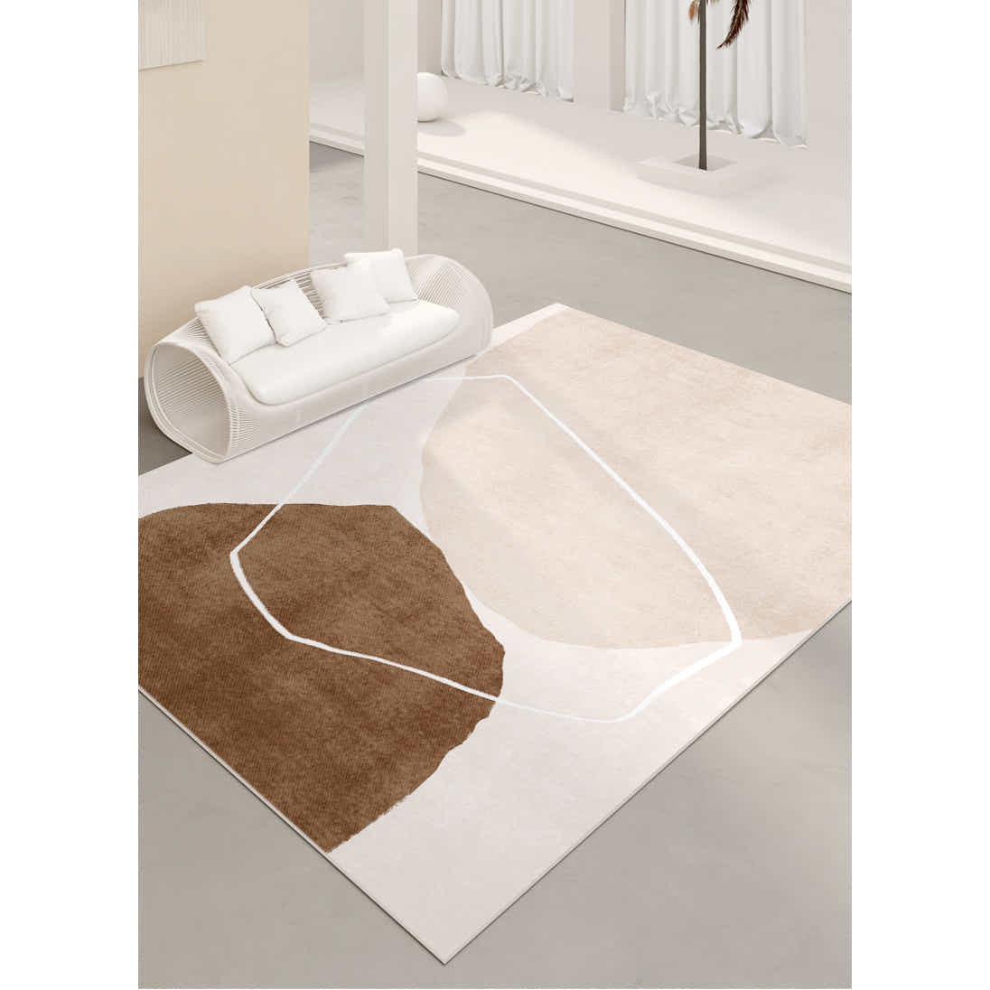 DS BS Modern Abstract Non-Shedding Area Rug Illusory 160X230CM