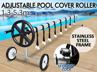 Swimming Pool Cover Roller 5Pc 1.3-5.3M