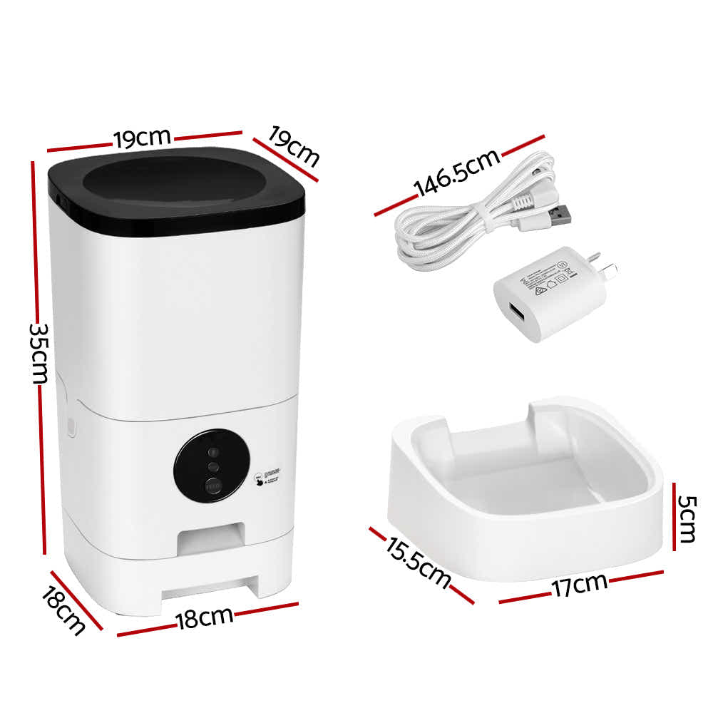 DS NA Automatic Pet Feeder 6L Auto Wifi Dog Cat Feeder Smart Food App Control