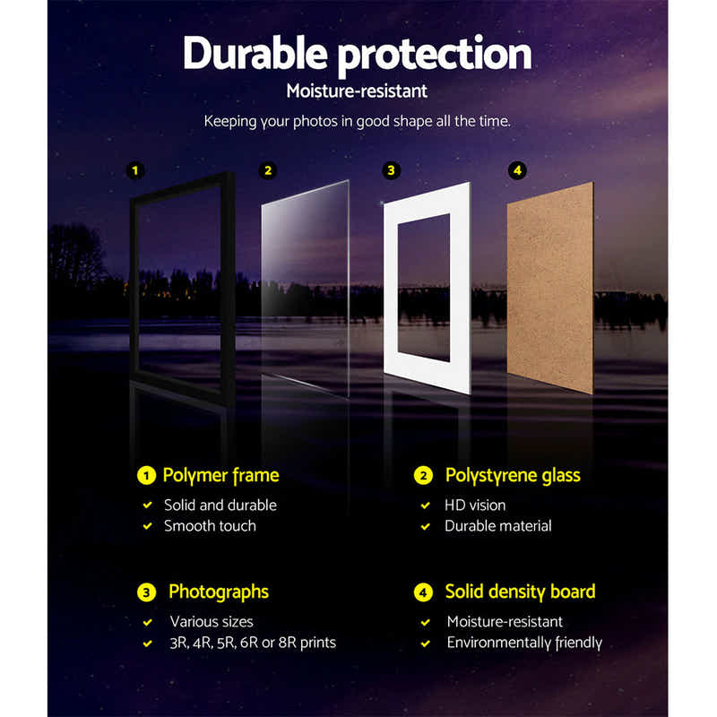 DS NA 3 PCS Photo Frame Wall Set A3 Picture Home Decor Art Gift Present Black