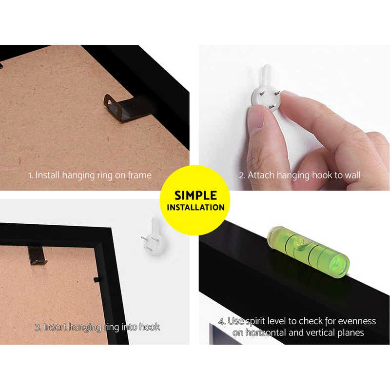 DS NA 3 PCS Photo Frame Wall Set A3 Picture Home Decor Art Gift Present Black