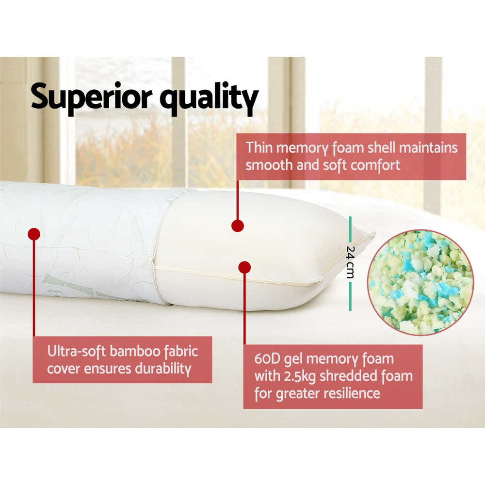 DS NA Giselle Bedding Full Body Memory Foam Pillow