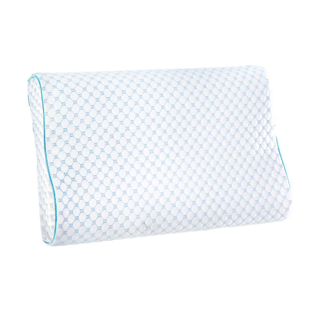 DS NA Memory Foam Pillow Ice Silk Cover Contour Pillows Cool Cervical Support
