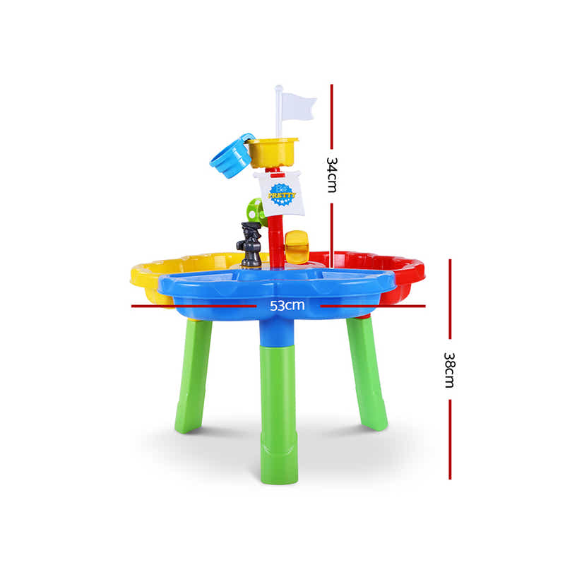 DS NA Keezi Kids Beach Sand and Water Sandpit Outdoor Table Childrens Bath Toys
