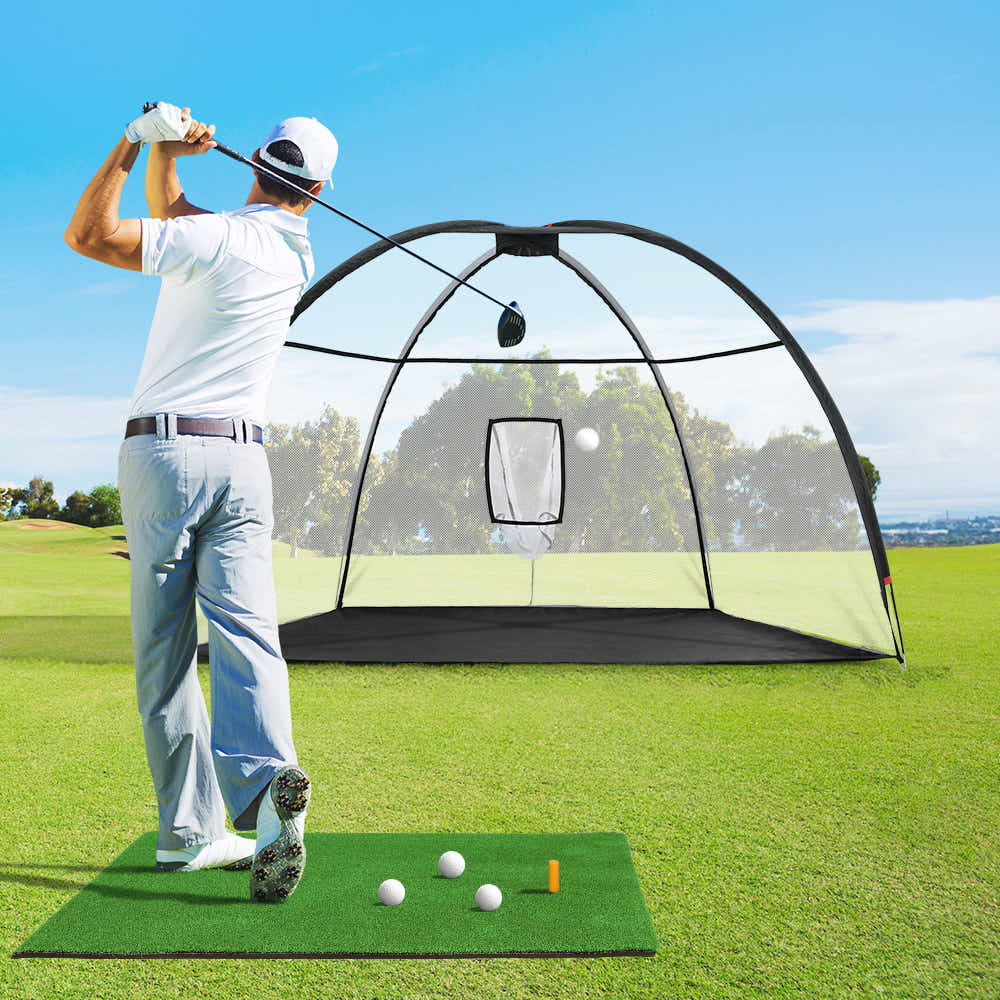 DS NA Everfit 3.5M Golf Practice Net with Driving Mat Training Target HittingMat