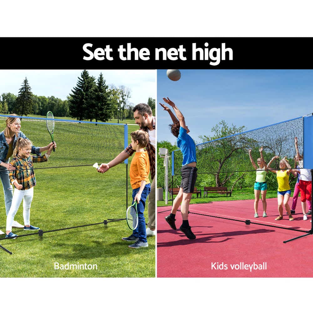 DS NA Portable Sports Net Stand Badminton Volleyball Tennis Soccer 3m 3ft Blue