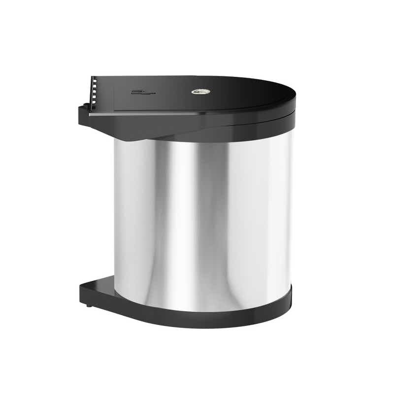 DS NA Kitchen Swing Out Pull Out Bin Stainless Steel Garbage Rubbish Can 12L