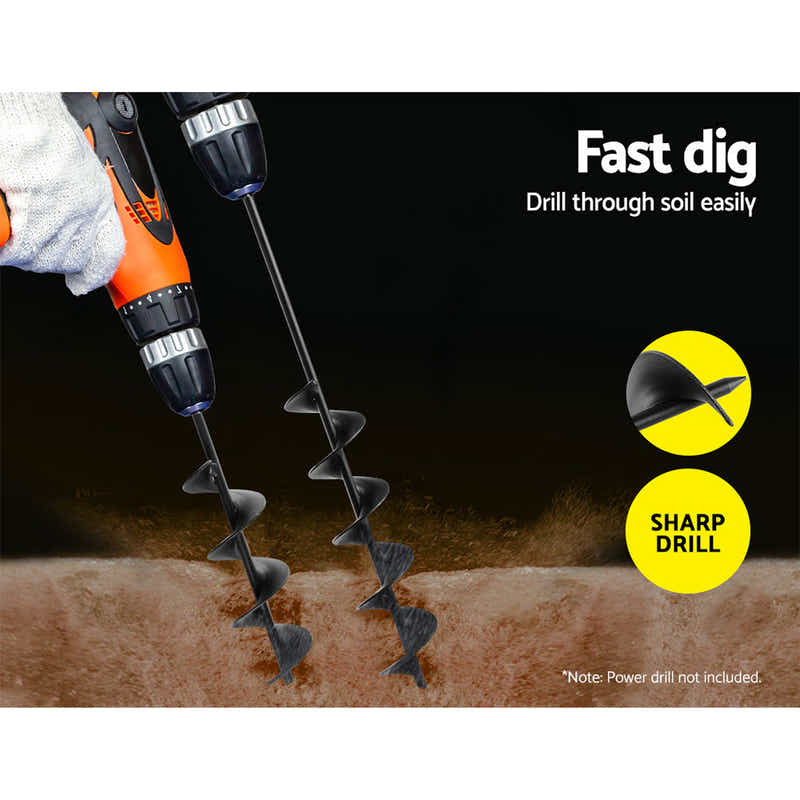 DS NA Power Garden Spiral Auger Hole Digger Earth Drill Bit ????75x300 & 600mm