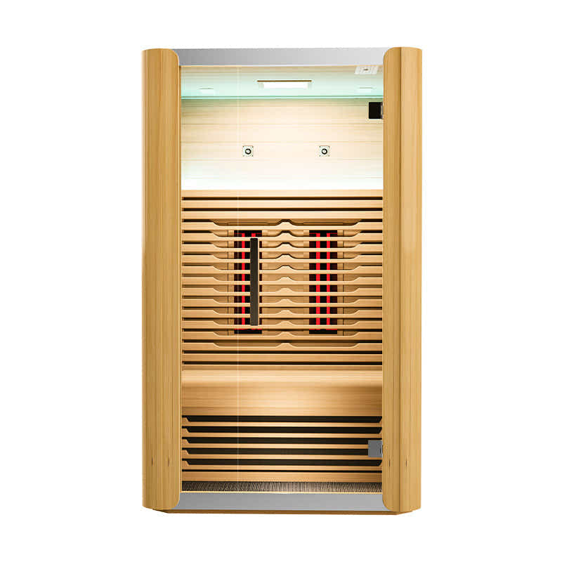 2 Person Low EMF Far Infrared With Red Light Tube Full Spectrum Sauna