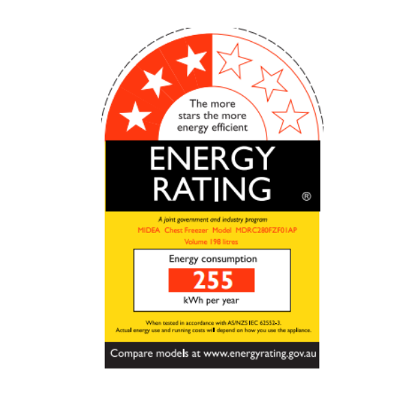 Midea 198L Chest Freezer MDRC280FZF01AP