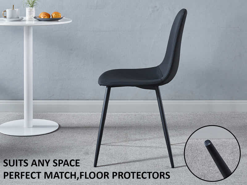 Axis PU Dining Chair Black - Set of 4