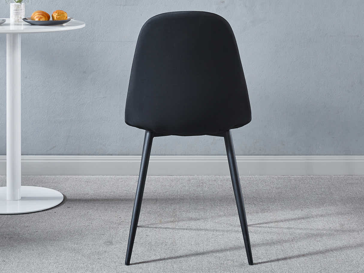 DS Axis PU Dining Chair Black - Set of 4