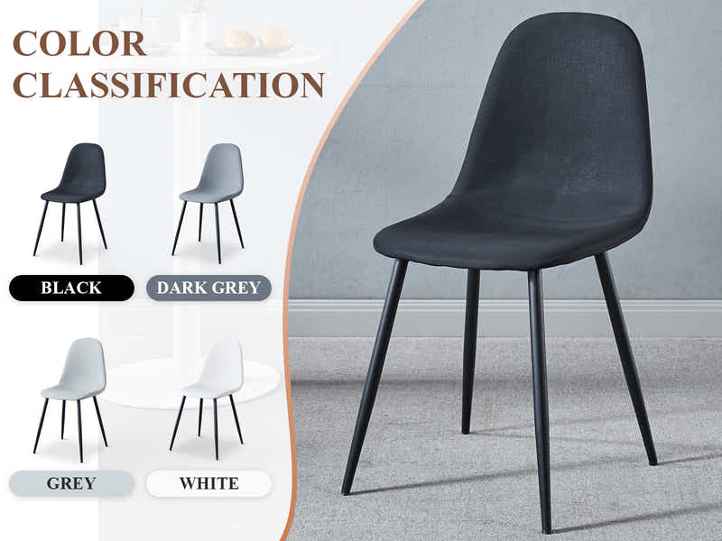 Axis PU Dining Chair Black - Set of 4